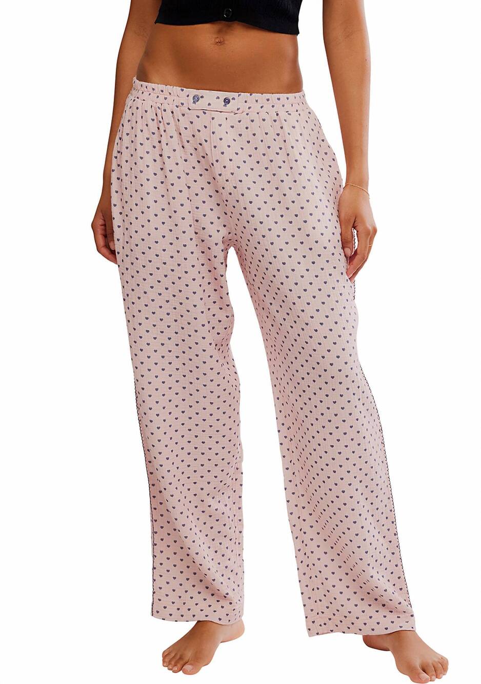 NEW FREE PEOPLE be mine pant in pink combo